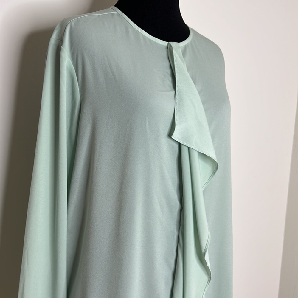 MARCHESA ROSE Ruffle Long Sleeve Blouse L - Picture 6 of 11